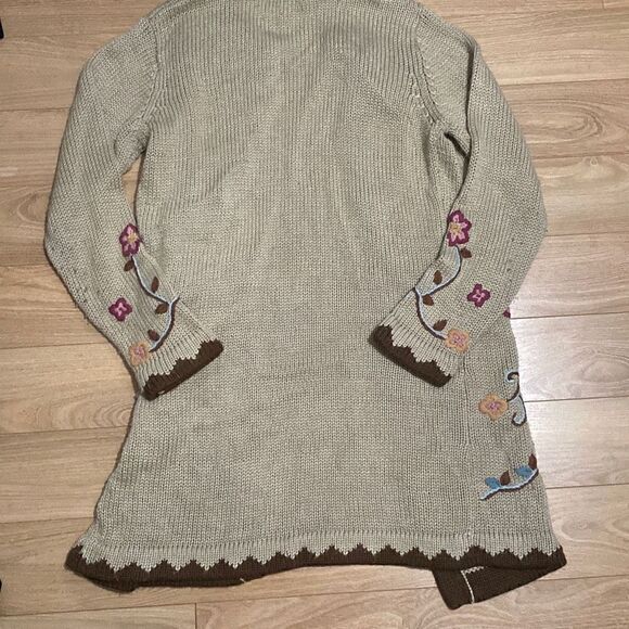 Victor Costa Occassion Flower Embroidery Cardigan Size Small - Picture 7 of 7